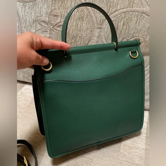 Coach Willis top handle in hunter green 5785 - Picture 9 of 15